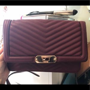 Cross body plum red burgundy satchel purse